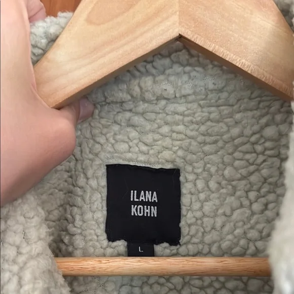 Ilana Kohn Blue Button-Up Coat with Sherpa Lining - Picture 2 of 13